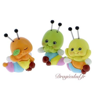 Bebe Chenille Jaune Figurine Bapteme Boite Dragees Bapteme Drageeslad