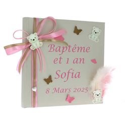 Livre d'Or Baptême Ourson Coloris Au Choix - Baptême Ourson